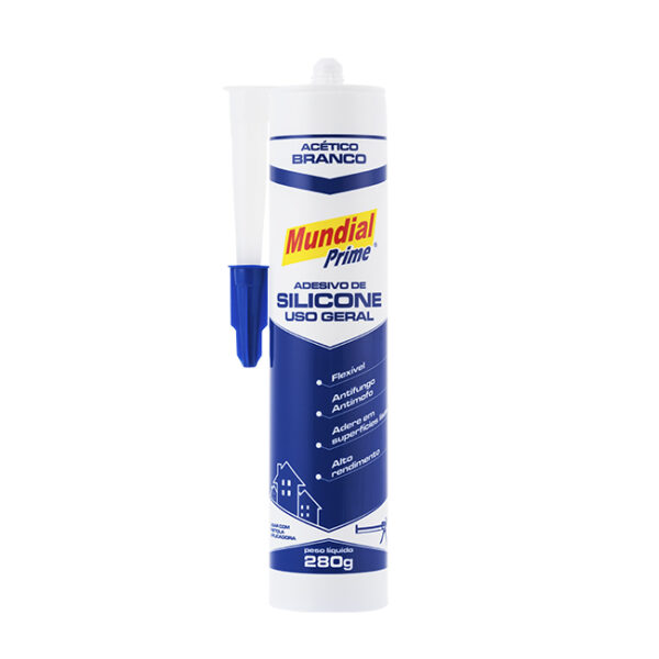 ADESIVO DE SILICONE ACÉTICO BRANCO 280G