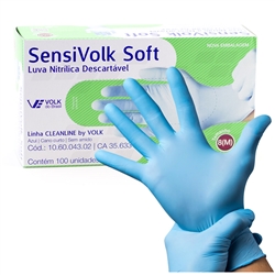 LUVA NITRÍLICA DESCARTÁVEL SENSIVOLK SOFT