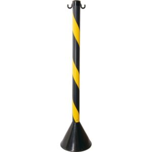 PEDESTAL PLÁSTICO ZEBRADO PRETO/AMARELO